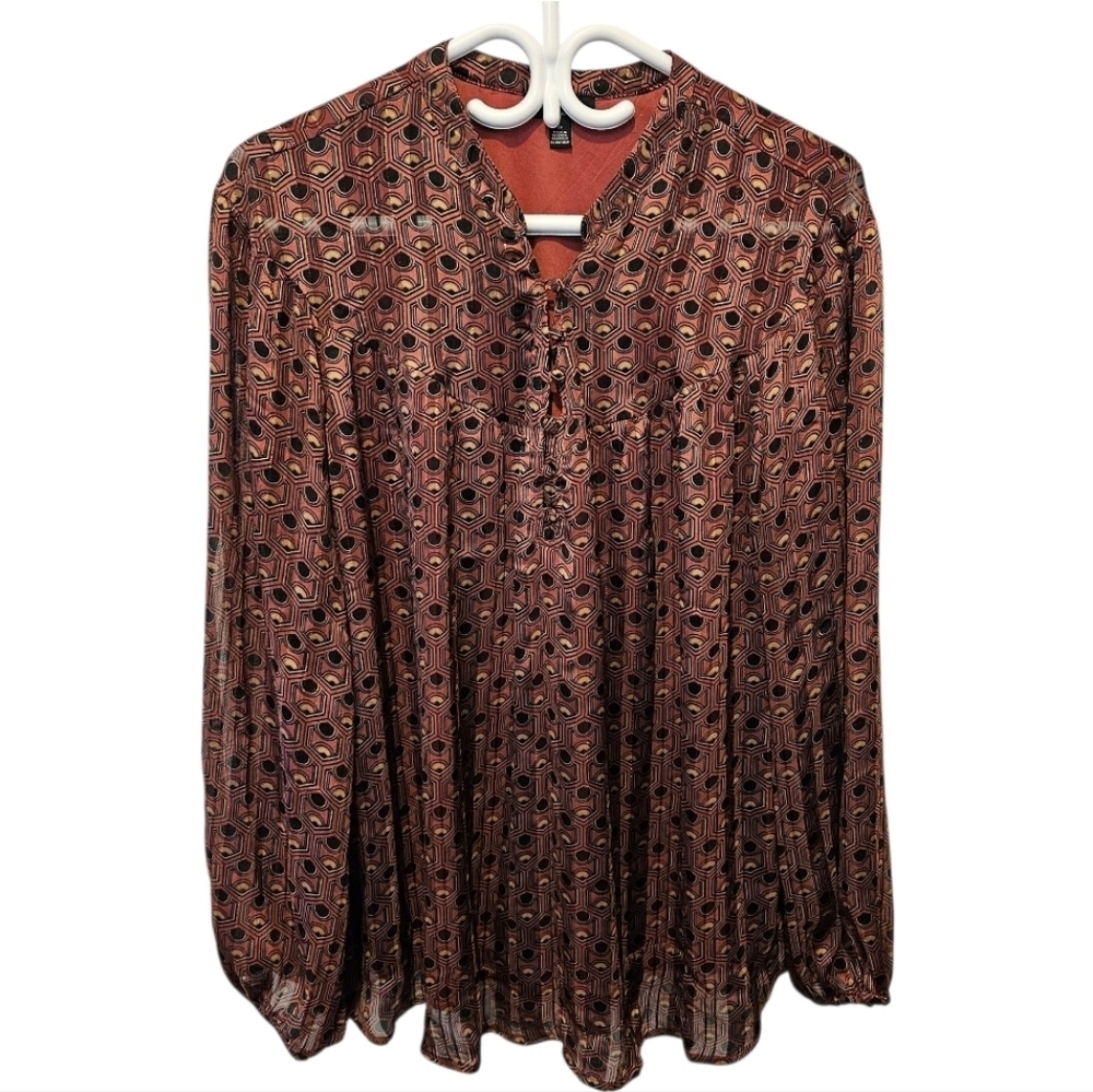 Ladies Haver London Geometric Patterned Top 2 XL​​​​
